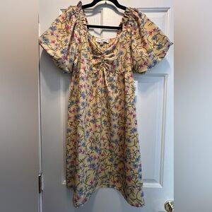 NWT-Emma & Michele Yellow Floral Women’s  Dress